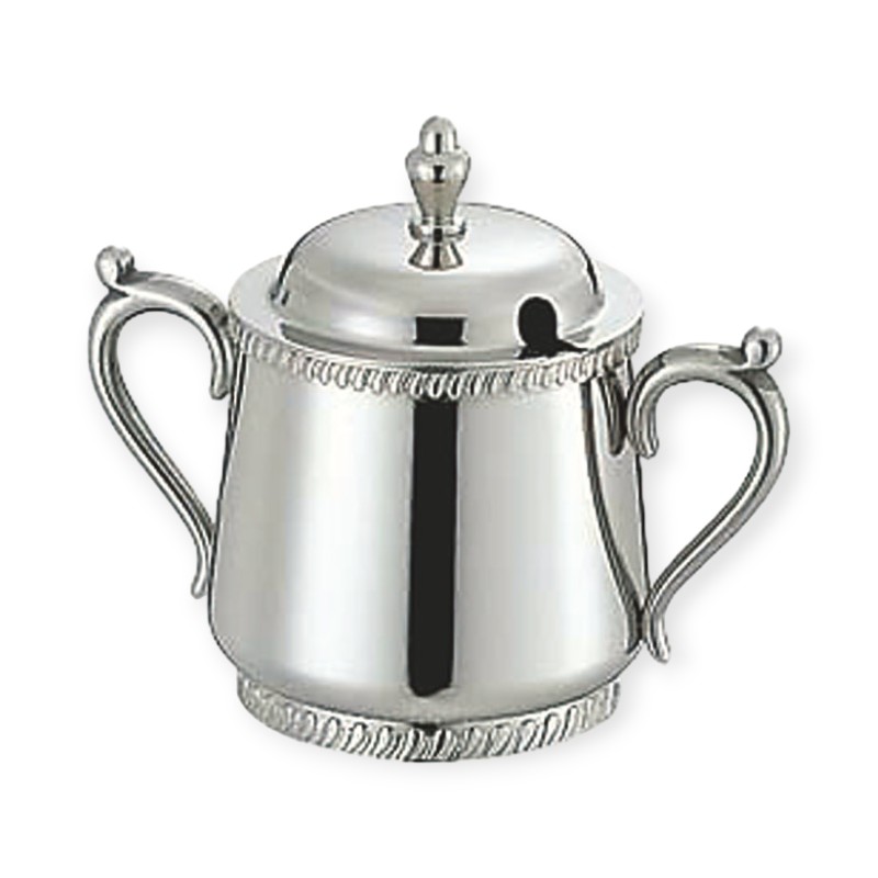 コーヒー・お茶用品 SW 18-8菊渕シュガーポット 7人用 360cc