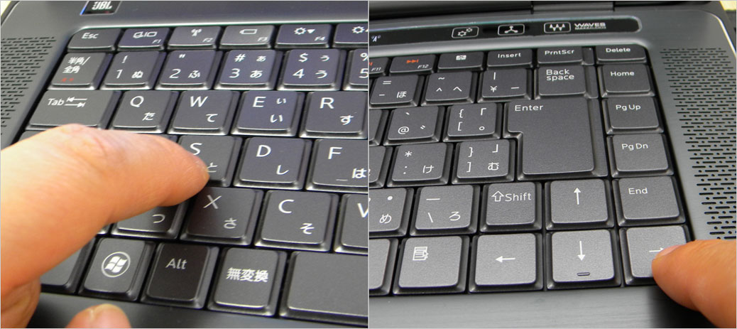 XPS 15（L501x）のキーボード 【2010年ごろ】