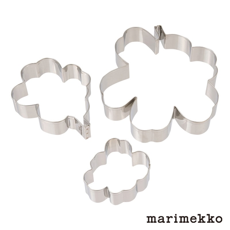 marimekko マリメッコ Unikko クッキーカッター 3個セット(クッキー