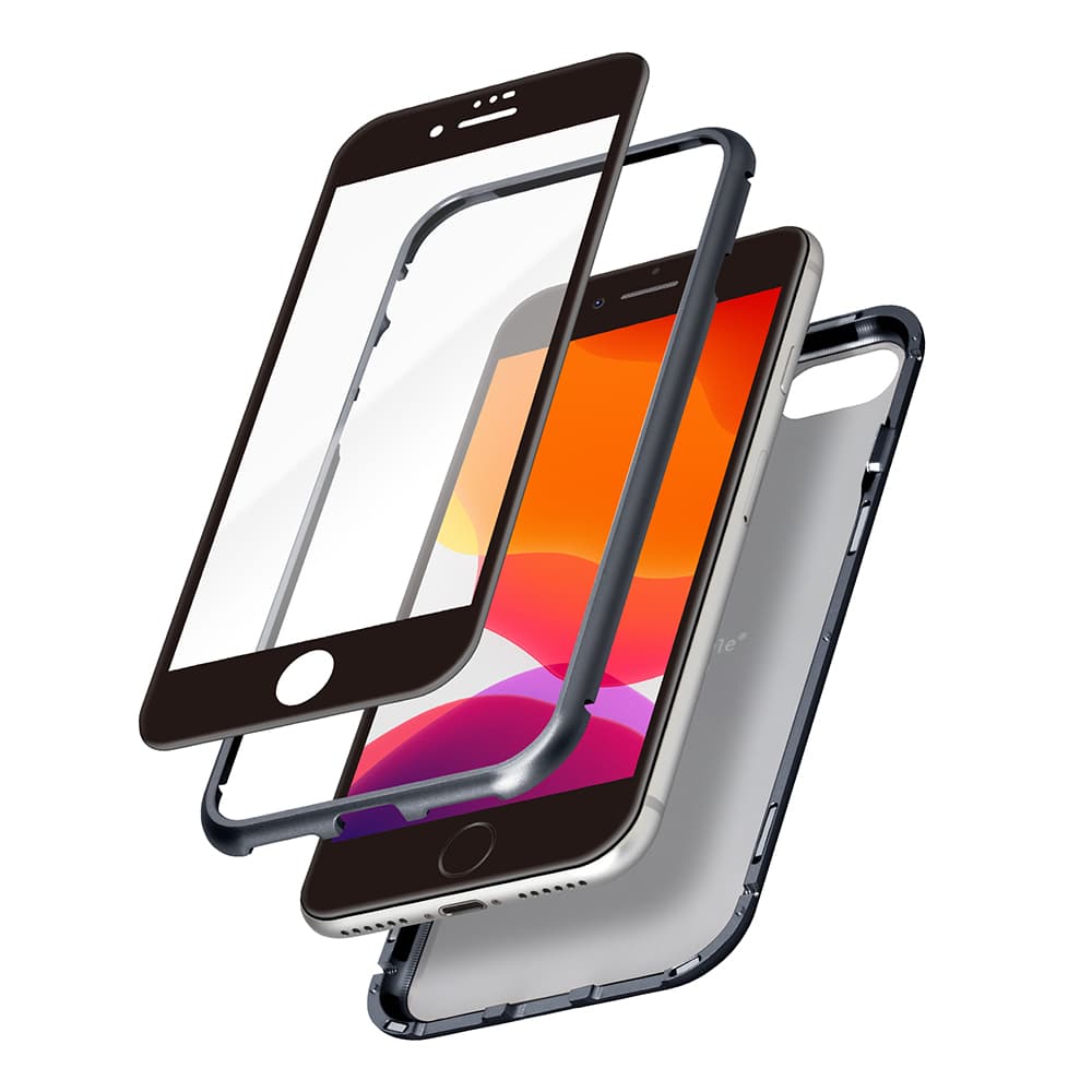 iPhoneSE（第2世代）用 360度フルカバーケース ブラック｜株式会社PGA