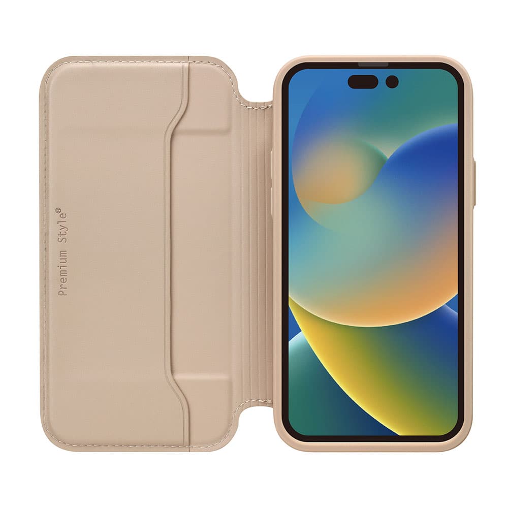 iPhone 14 Pro用 ガラスフリップケース [ベージュ]｜株式会社PGA