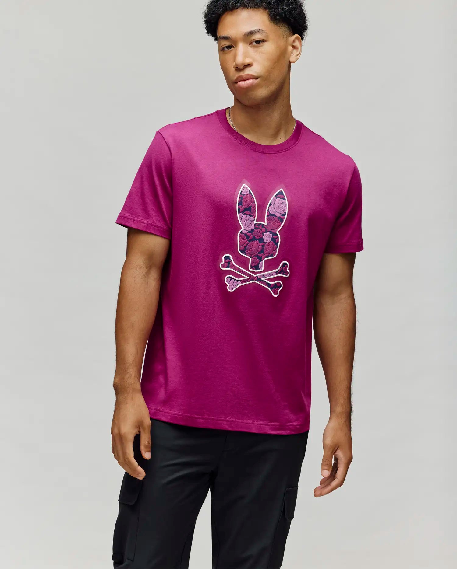 Men's Rowen Bunny Graphic Tee in Pink | Psycho Bunny