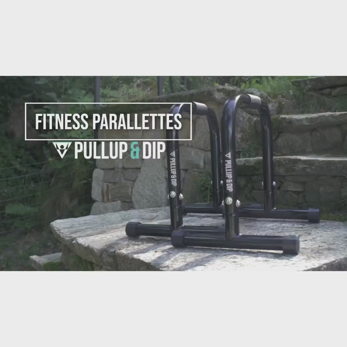 Fitness Parallettes Made of Steel, Non-Slip With Extra Wide Handle