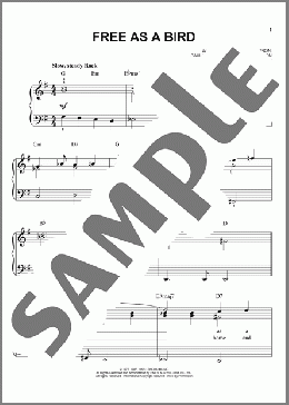 楽譜一覧】Free As A Bird The Beatles - ヤマハ「ぷりんと楽譜」