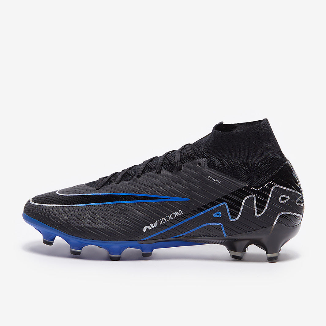 Nike Air Zoom Mercurial Superfly IX Elite AG Pro - Black/Chrome