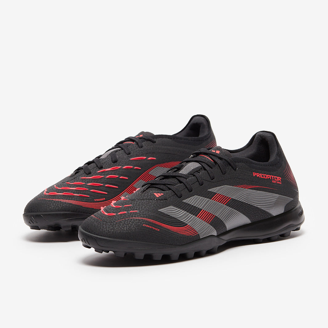 adidas Predator Pro Turf - Black/Grey Four/Lucid Red - Adult Cleats
