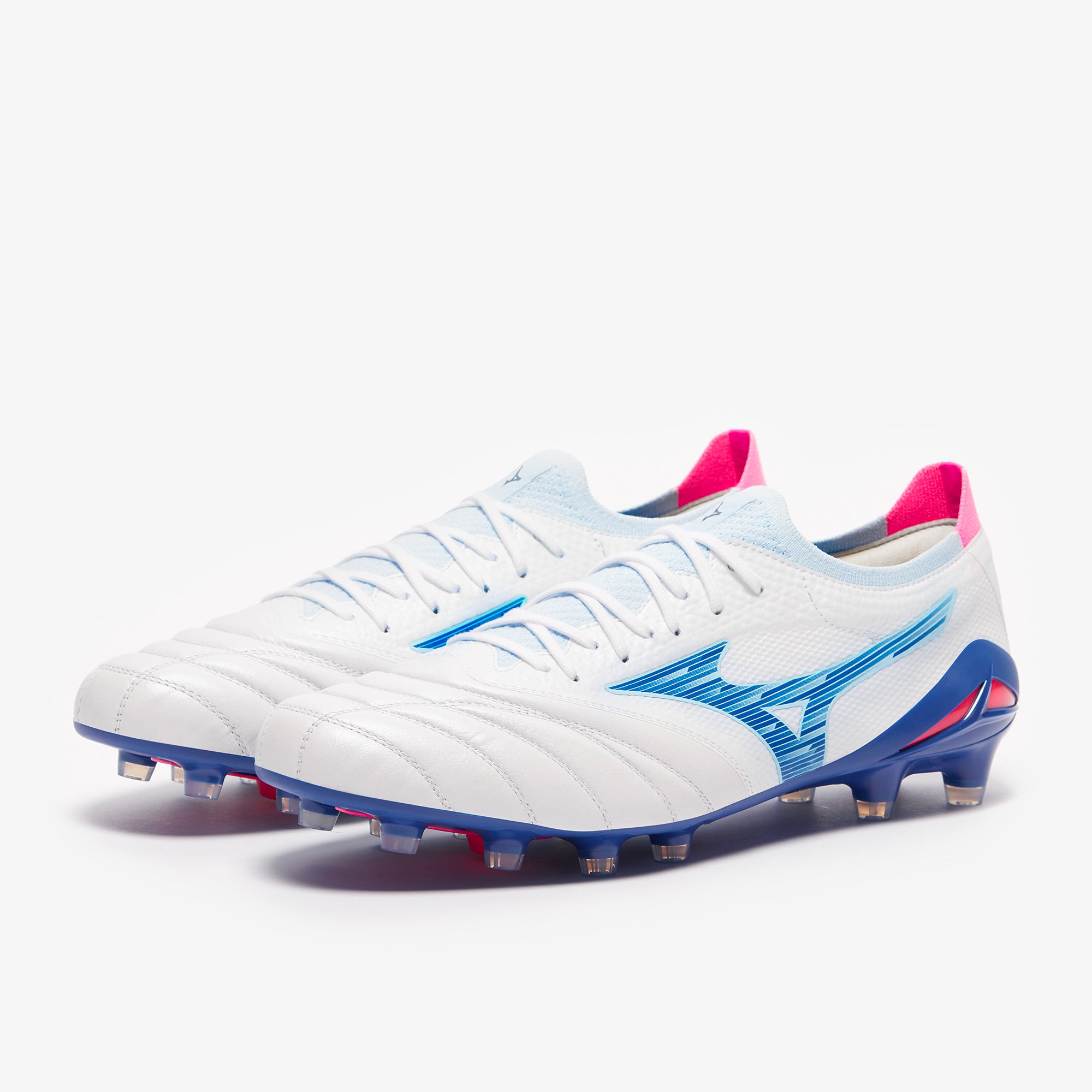 Mizuno Morelia Neo IV Beta Elite Firm Ground - White/Tanager
