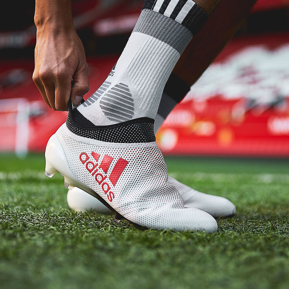 adidas X 17+ FG - White/Real Coral/Core Black - Mens Boots - Firm