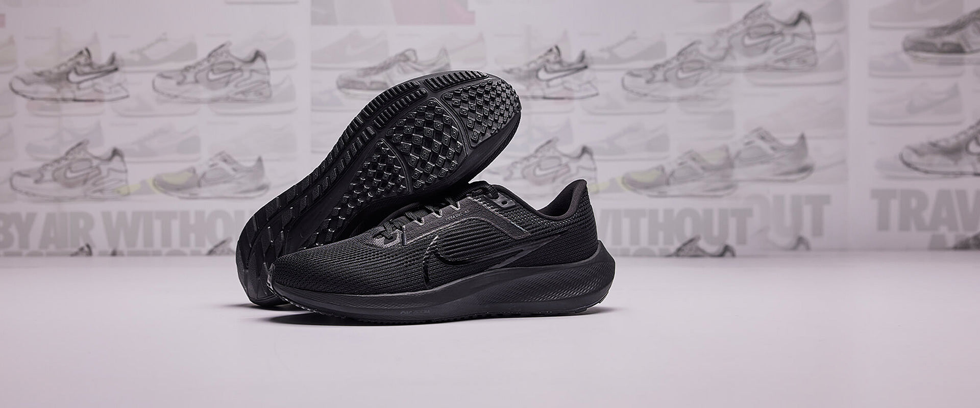 Nike Pegasus 40 - Black/Black-Anthracite - Mens Shoes