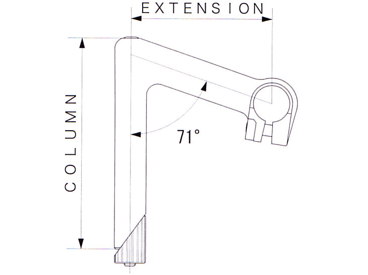 NITTO（ニットー）NPステム クランプ径（ハンドル26.0 コラム22.2