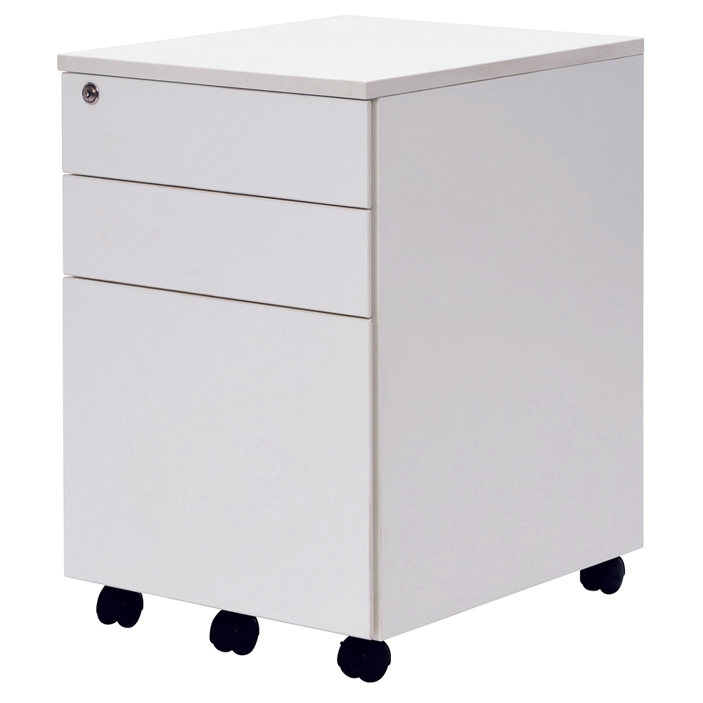 ワークデスクⅡ 3段ワゴン ホワイト GZWCA2-3WH | オフィス