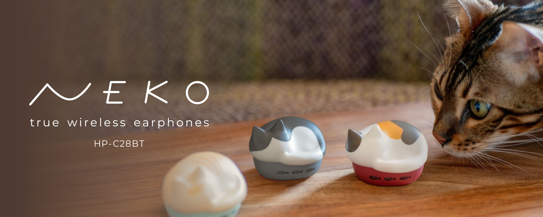 HP-C28BT Bluetooth対応 完全ワイヤレスイヤホン NEKO 猫イヤホン HP