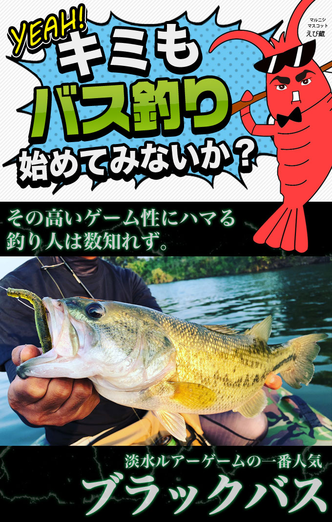 楽天市場】(B3)【代引き不可】ブラックバス釣り 入門 セットEX [ベイト