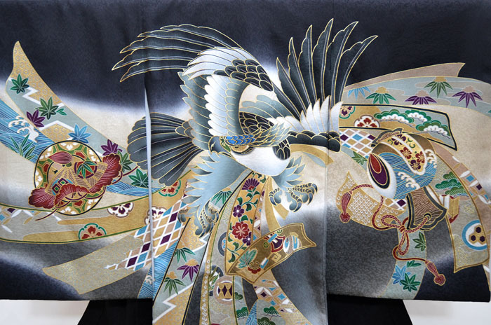 楽天市場】お宮参り 男の子 着物 男児 正絹 初着 産着 お祝い着 鷹に