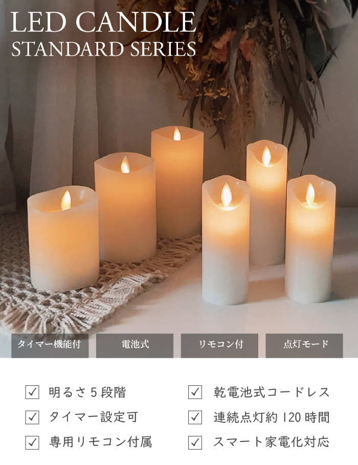 楽天市場】【☆即納☆】 キャンドル LEDキャンドルライト LED