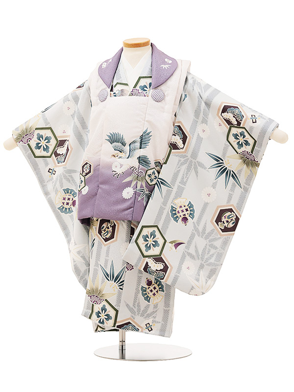 楽天市場】七五三 レンタル 3歳 男の子 被布 A33J/紫ぼかし 鷹×ﾗｲﾄｸﾞﾚｰ