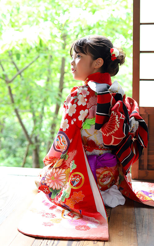 七五三レンタル 七歳衣装（正絹着物、戦前アンティーク着物、ブランド