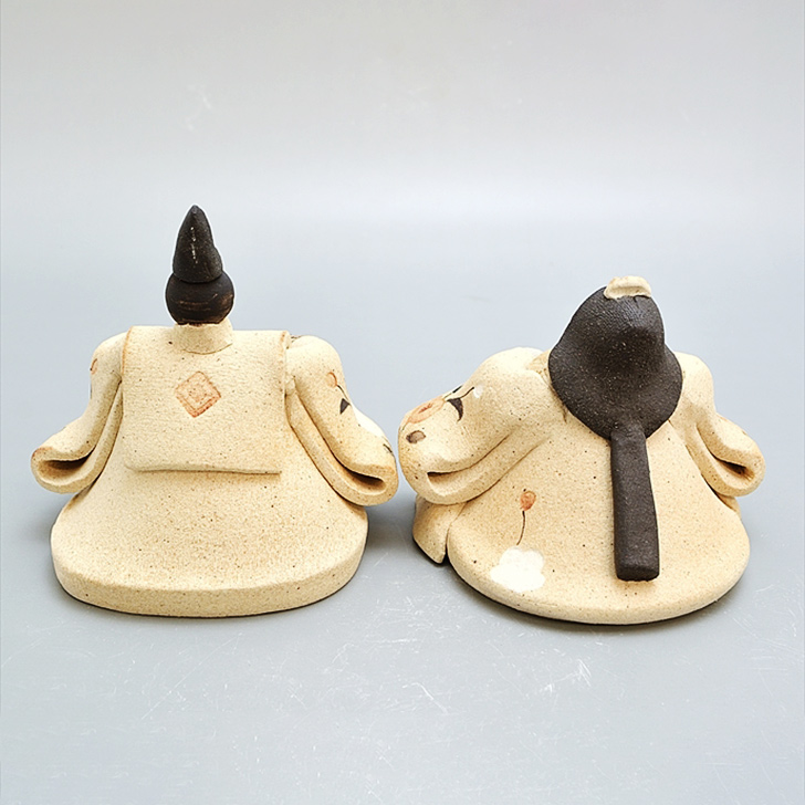 楽天市場】滝上真由美作 陶雛人形 花山水 黒台・屏風付き 陶人形作家