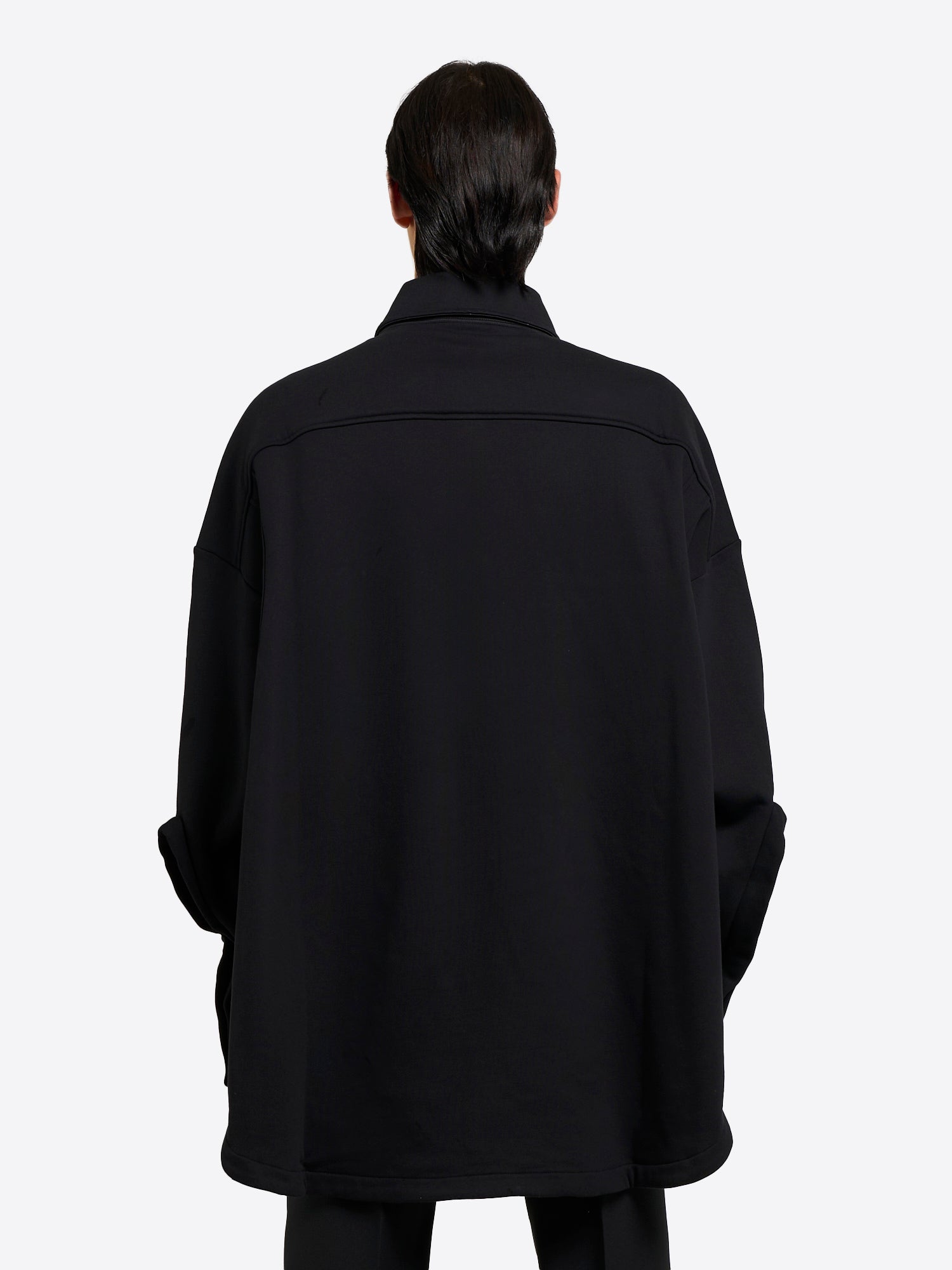 Random Identities | Sweatshirt Over Shirt in Black