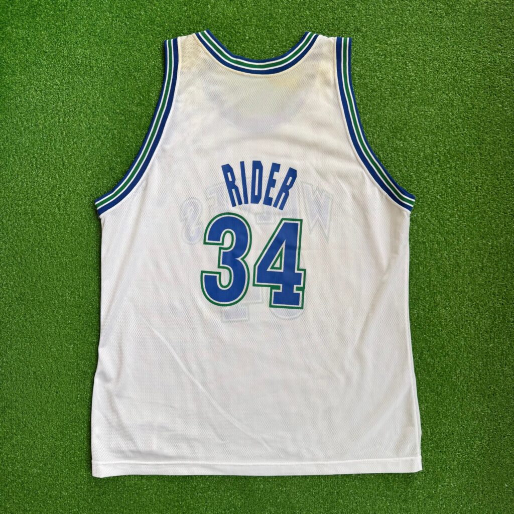 90's Isiah Rider Minnesota Timberwolves Champion NBA Jersey Size