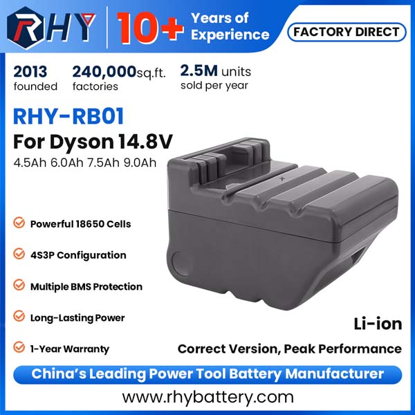 14.8V 4.5Ah 6.0Ah 7.5Ah 9.0Ah バッテリー Dyson 360eye 360​​ Eye