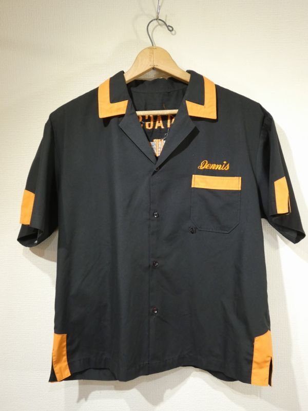 60s 70s MILITARY SOUVENIR BOWLING SHIRT (2) - RICUR