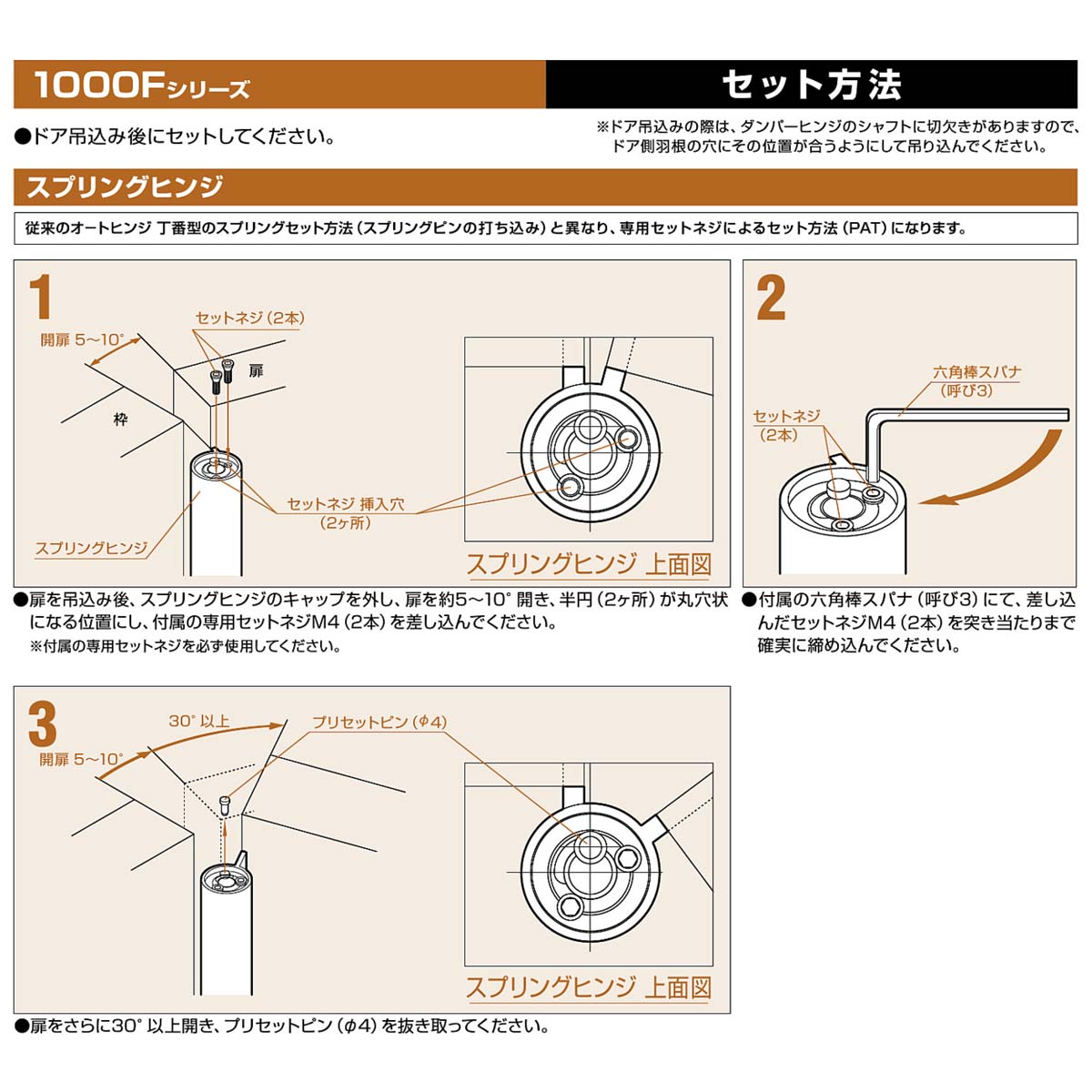 日東工器（デンセイ） オートヒンジ丁番型 1000シリーズ 1100型 右勝手