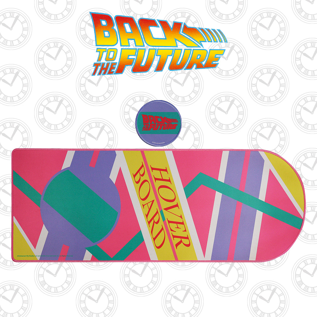 Back to the Future XL Hoverboard Desk Pad and Coaster Set – Fanattik