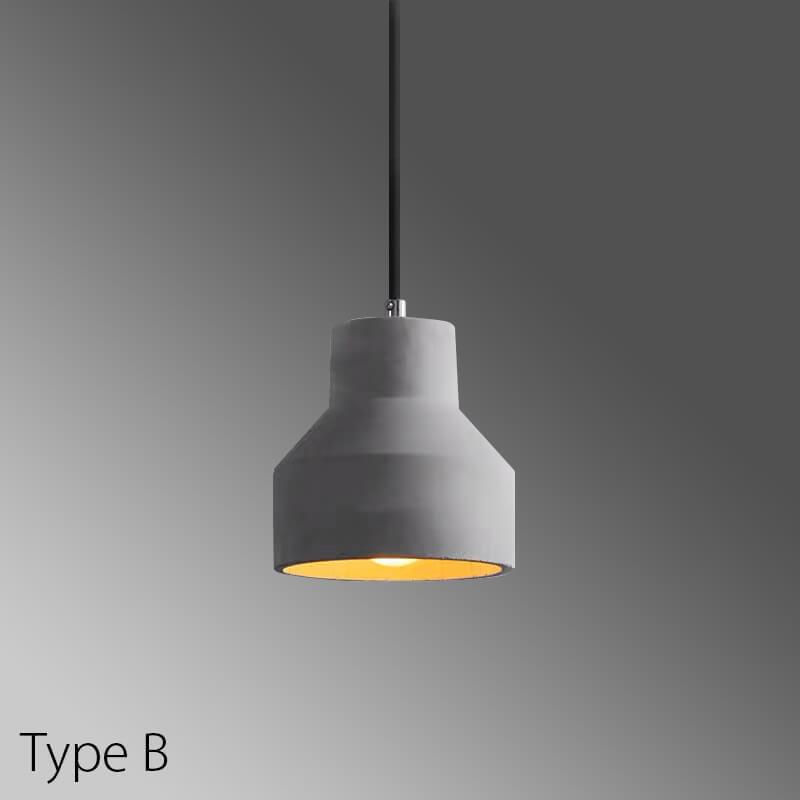 モルタル成形のシェードがミニマルな印象 - コントラペンダントライト