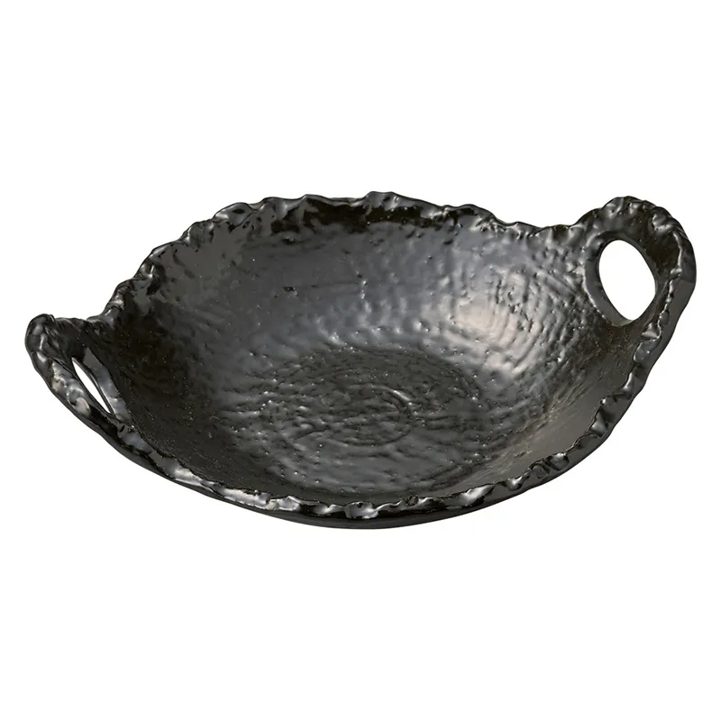 黒釉（手造り）すっぽん鍋8号(耐熱食器・耐熱調理,陶板,陶板(大)20