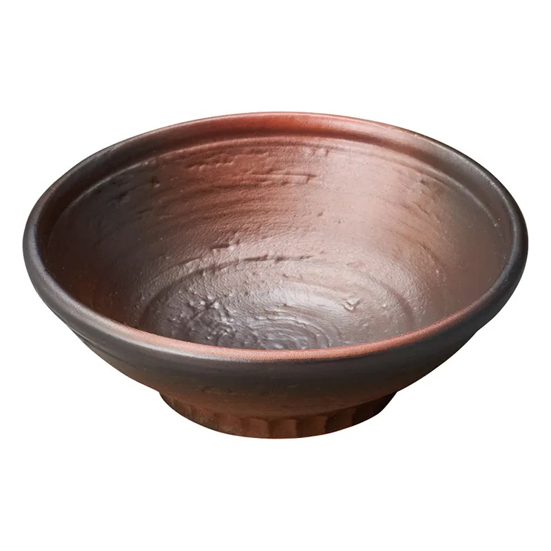 備前焼締（強化） 三ツ押6.0皿(和風丸皿(小サイズ))|食器通販の陶磁庵