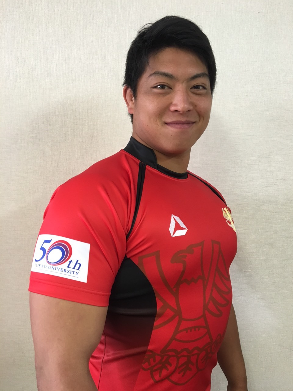 帝京大学創立50周年ロゴ入り・ラグビー部ジャージ」を制作しました