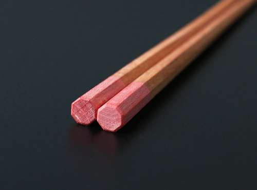 忠之助商店 / マルナオ 八角箸 WPC+紫檀 (赤)