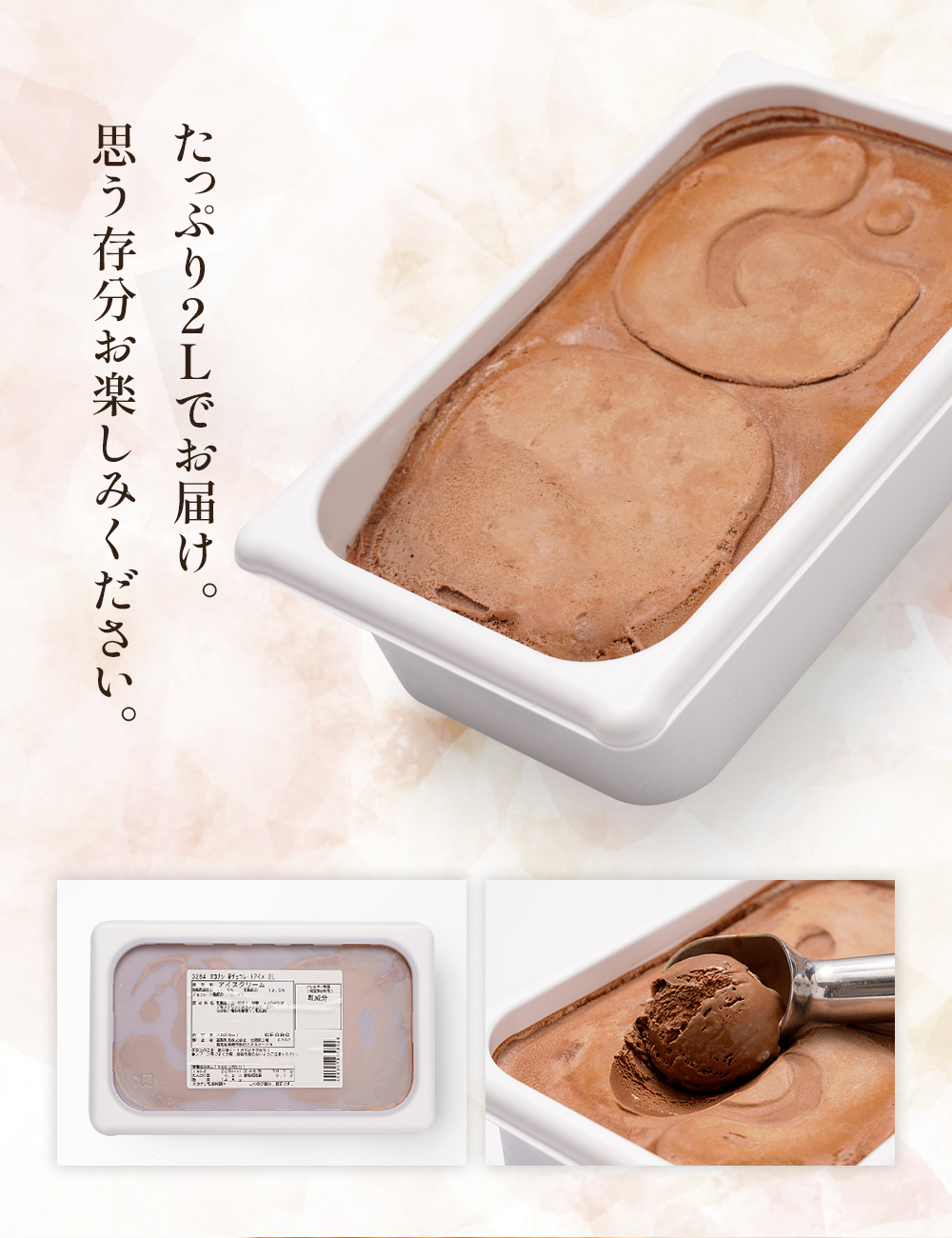 新チョコレートアイスクリーム2リットル | タカナシミルク WEB SHOP