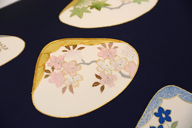 京友禅染帯 青褐色 「貝合わせ」 ♦︎ | 玉川屋呉服店