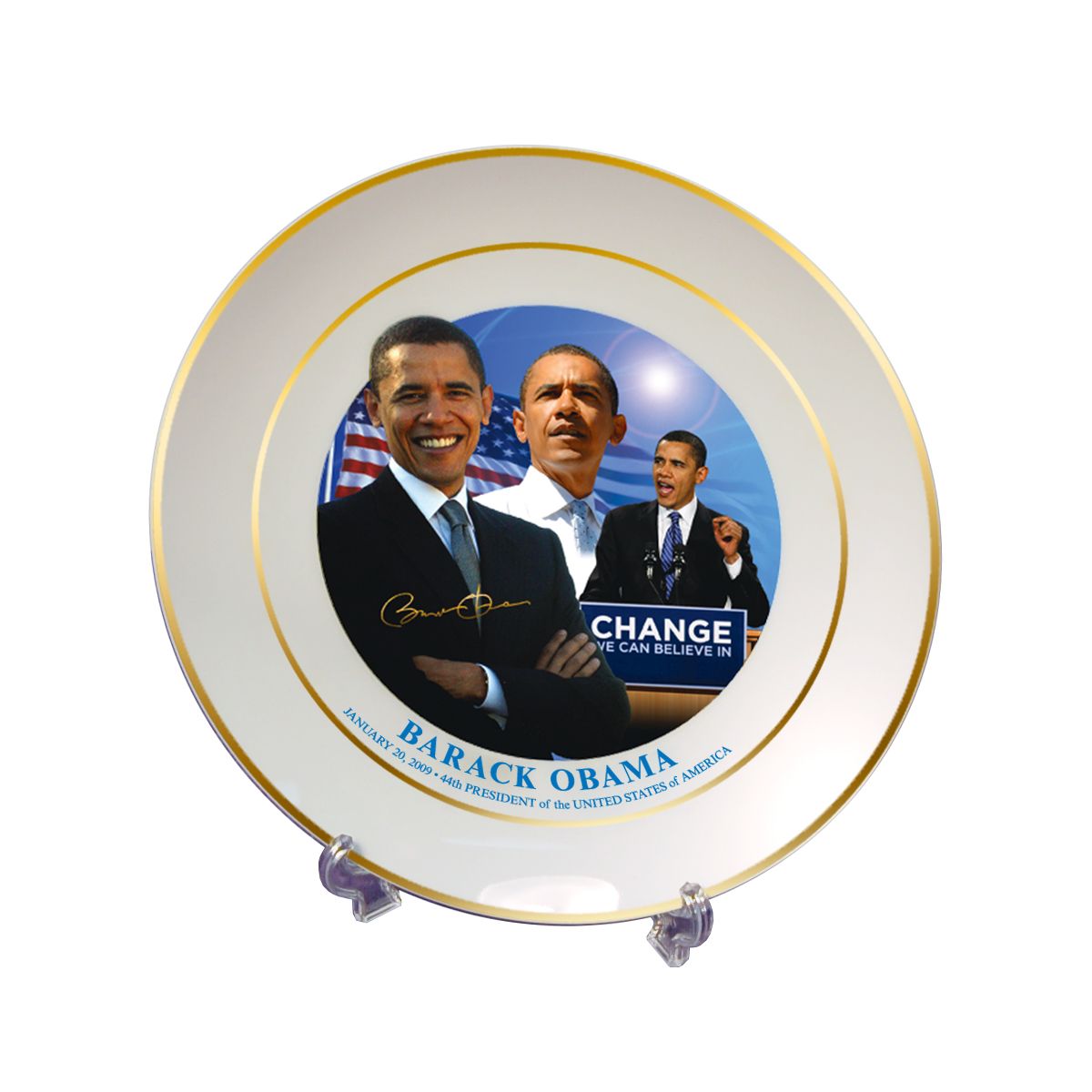 Barack Obama Collectors Plate - The Patriotic Mint