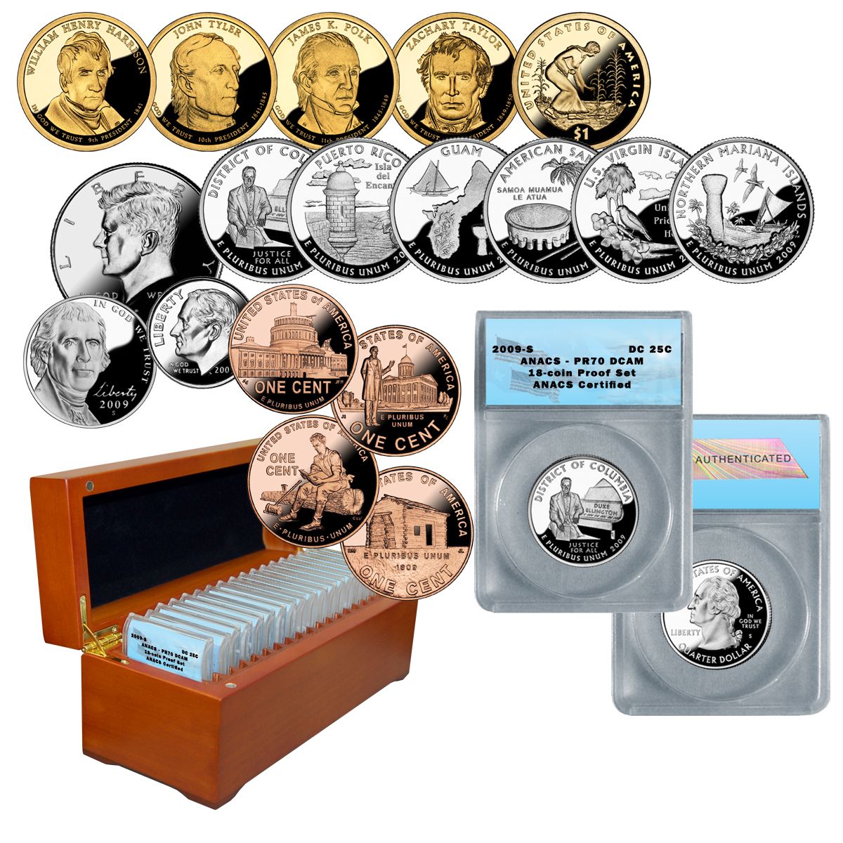 2009 Proof Set ANACS PR70 - The Patriotic Mint