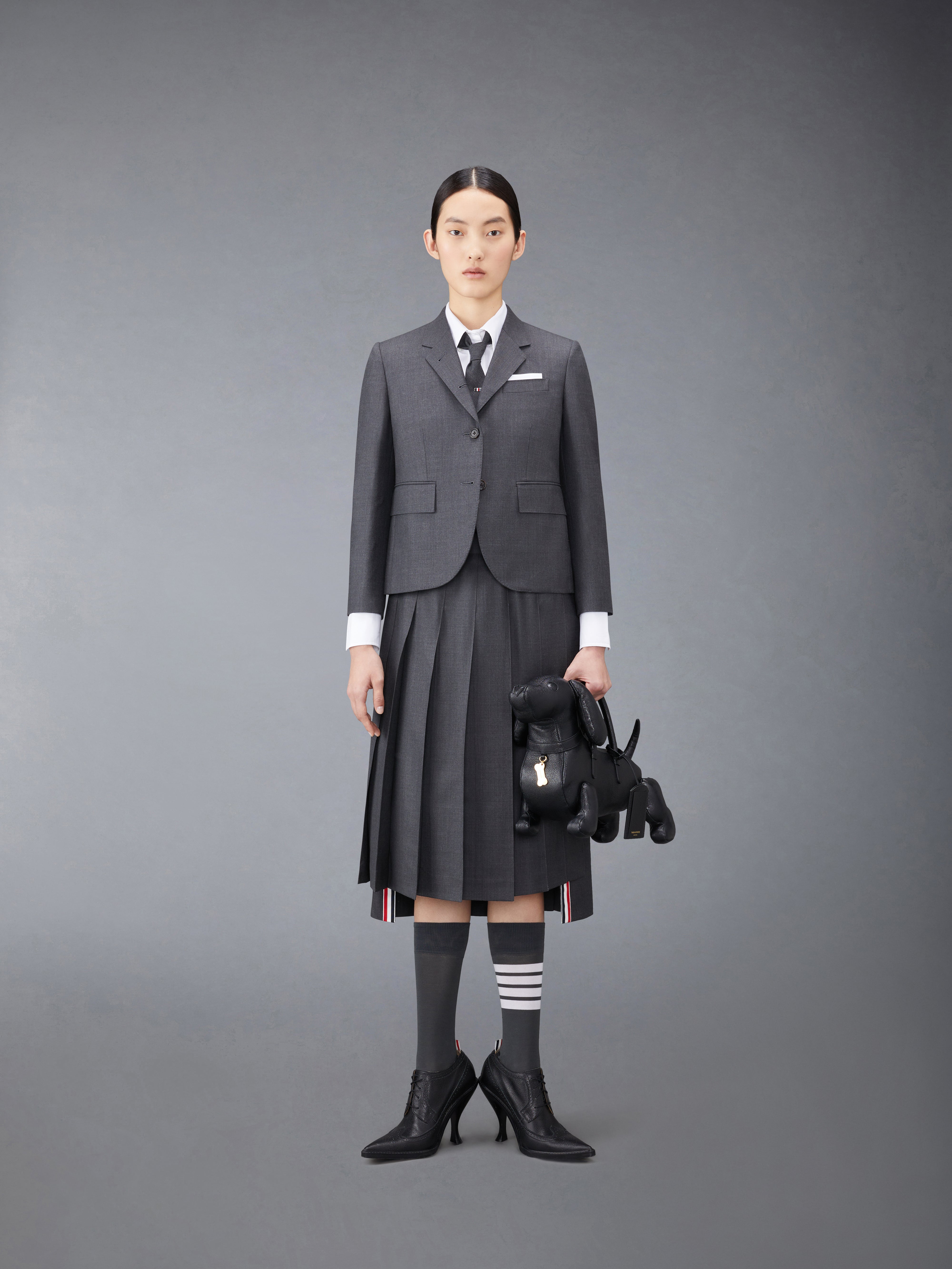ツイル ひざ下 プリーツスカート | Thom Browne