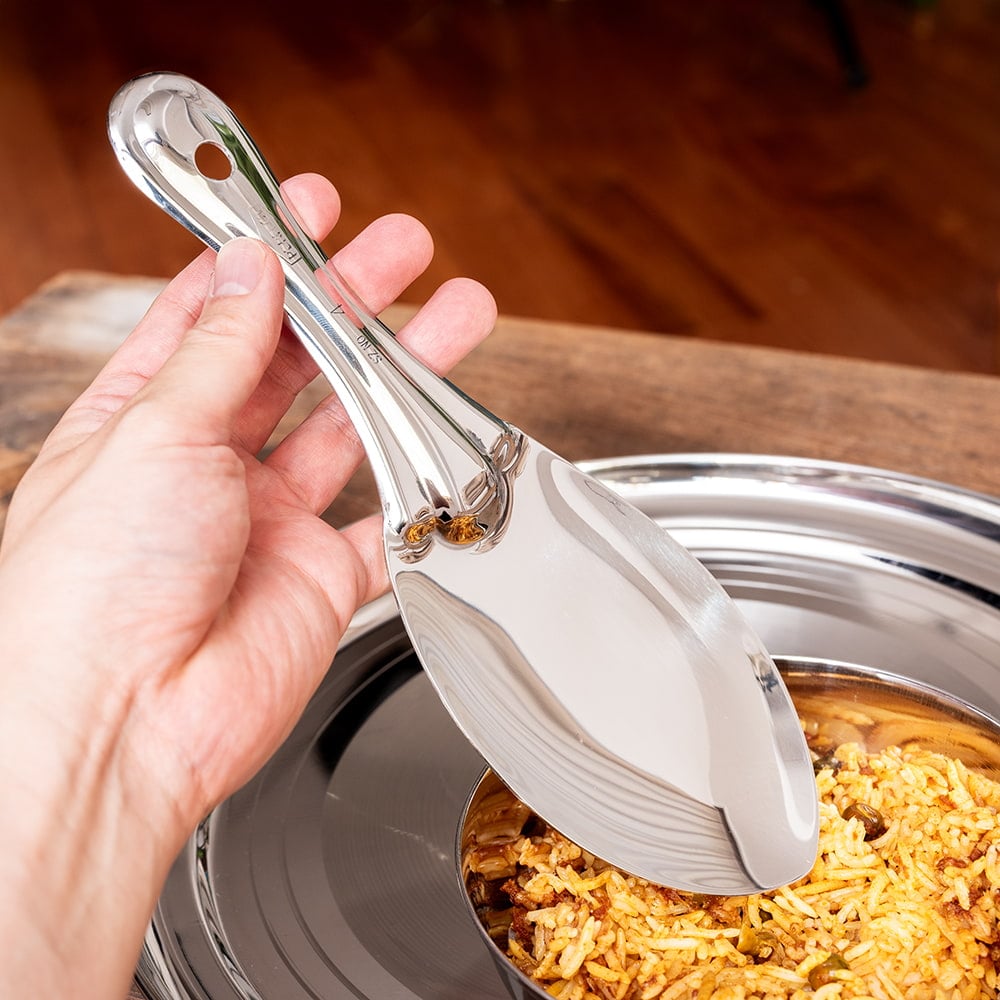 インドのしゃもじ サービングスプーン ライスやビリヤニの取り分け等へ