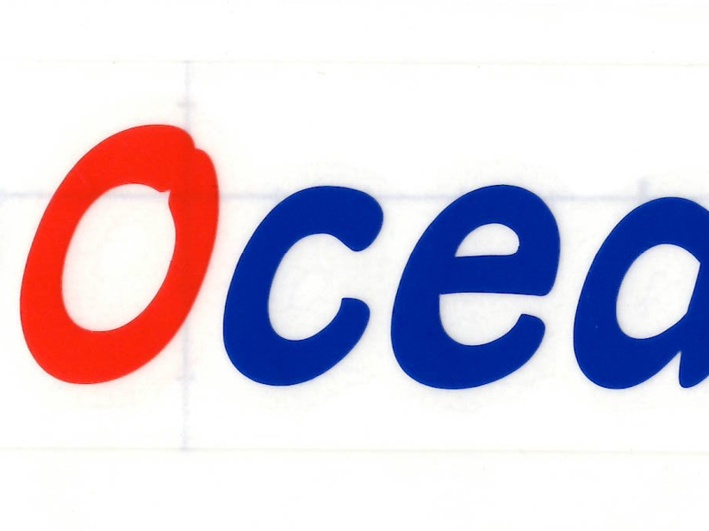 スタジオオーシャンマーク ステッカー：カッティングロゴBR ブルー