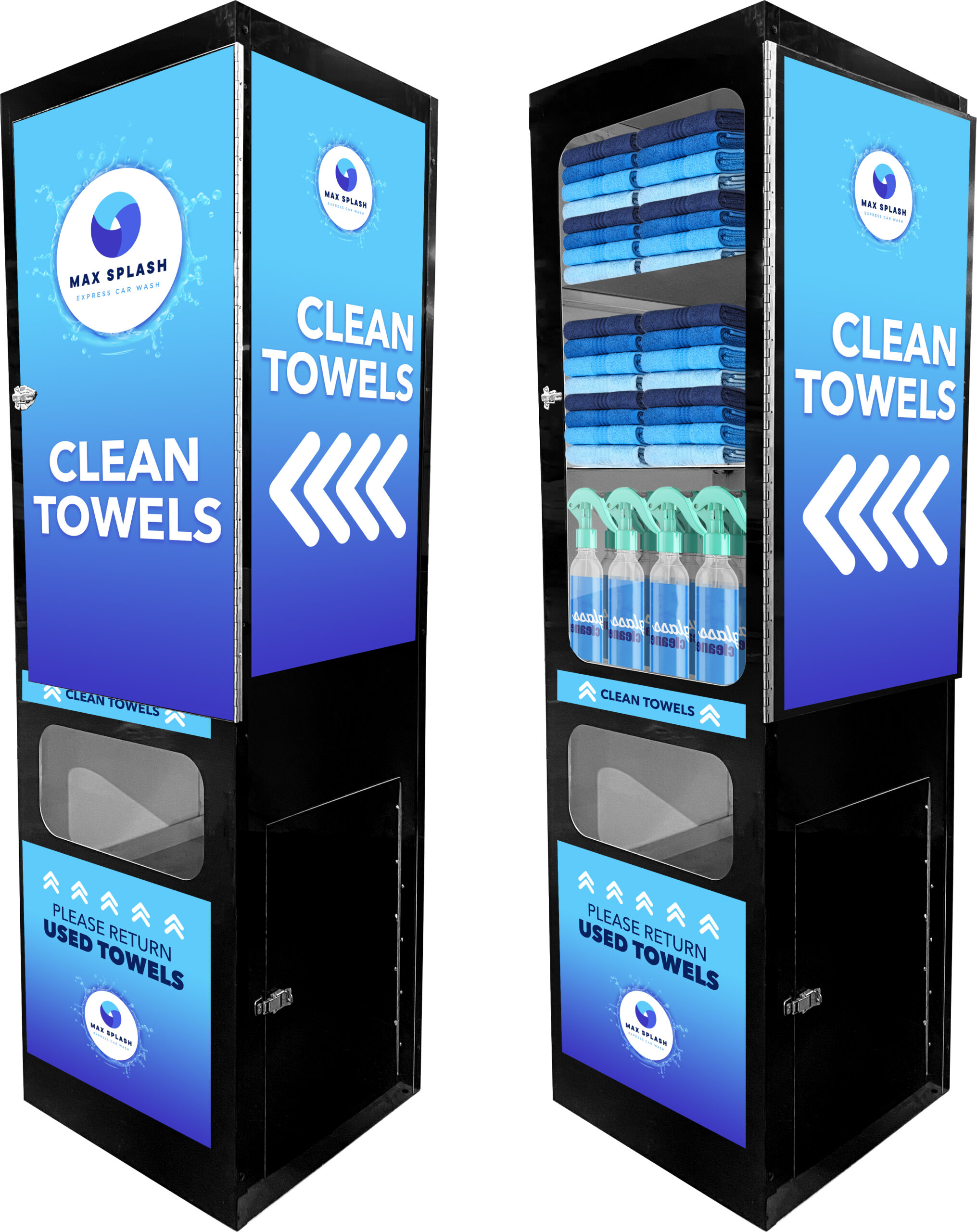 Towel Valet Detail Center with Lockable and Closeable Door - TSS