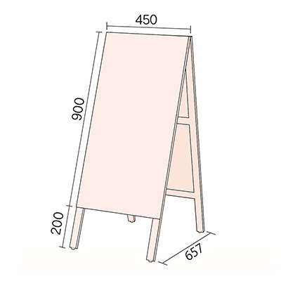 スタンド看板】ピンクのこくばん WA450VP | 看板の激安通販サイン