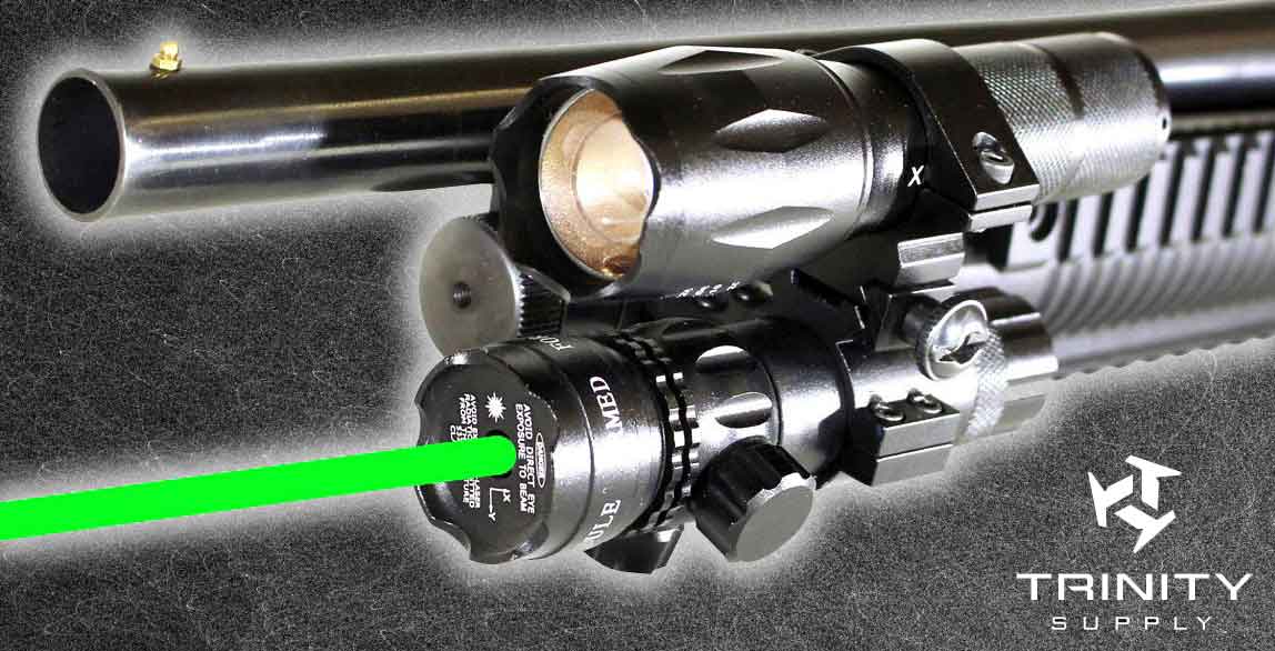 Mossberg 835 12 gauge pump green laser sight and flashlight combo alum