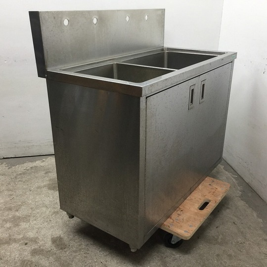 2槽シンク 扉付き タニコー W1070×D600×H850(BG1100)mm 厨房用 業務用