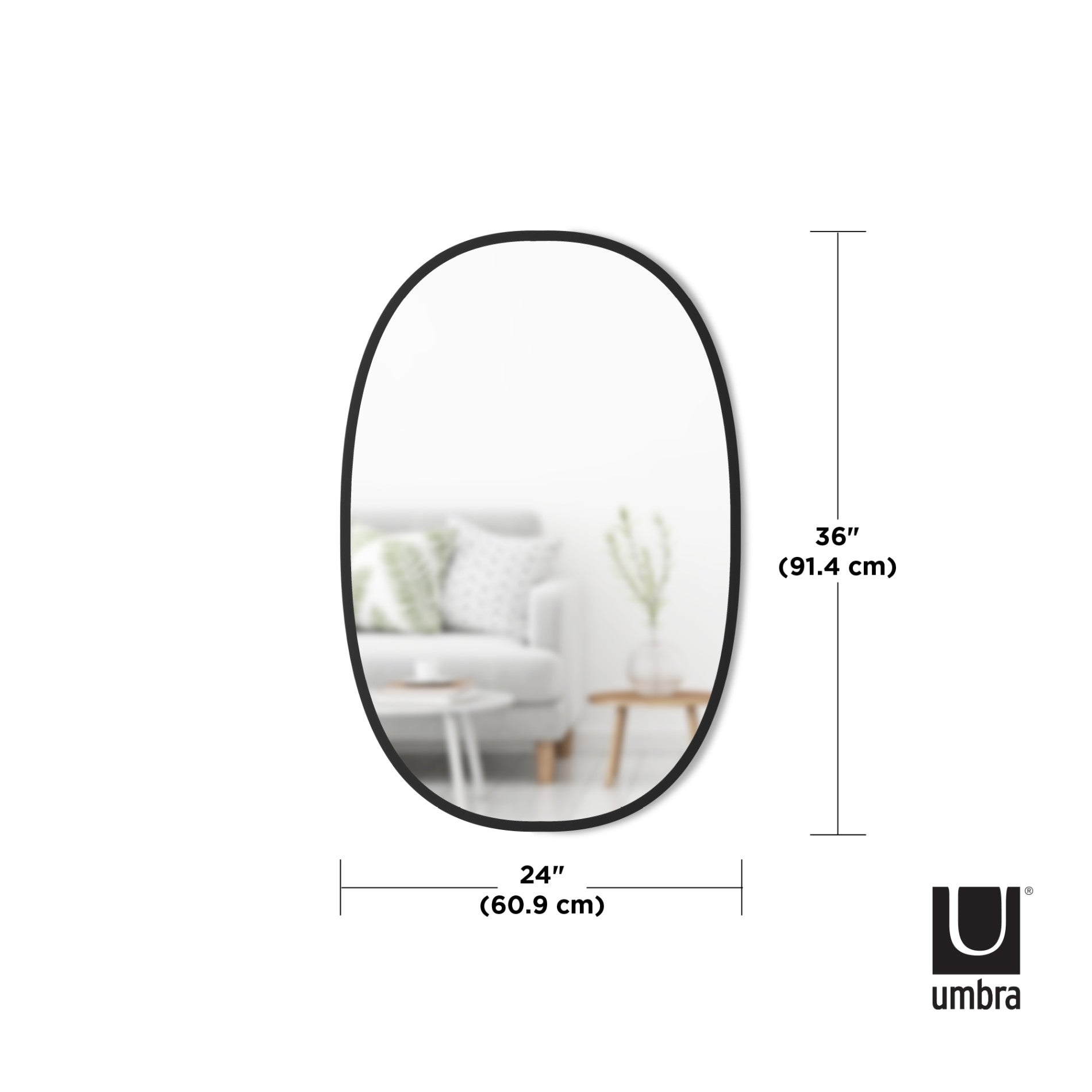 Hub Oval Mirror - Instantly Brighten Your Space with Hub | Umbra