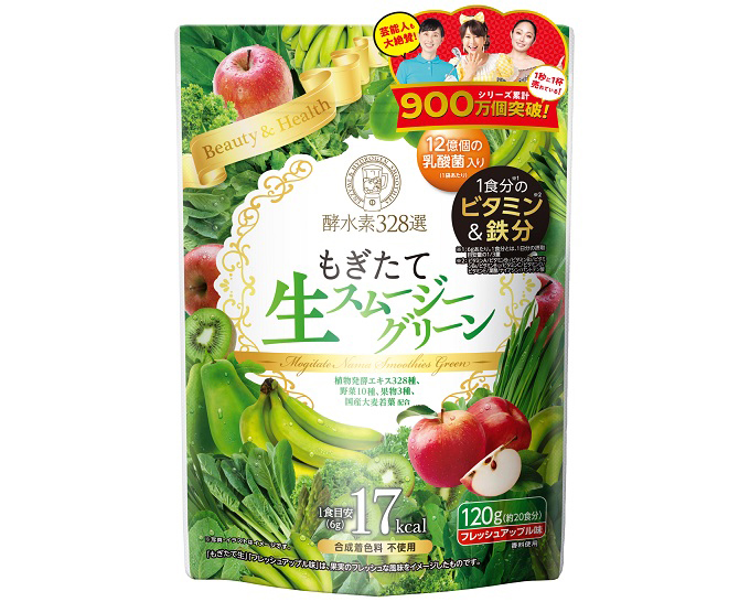 酵水素328選 もぎたて生スムージー グリーン 120g｜健康食品