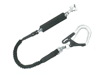 タジマ A1JR150-L8BK ハーネス用ランヤード 蛇腹シングルL8 ウエダ金物