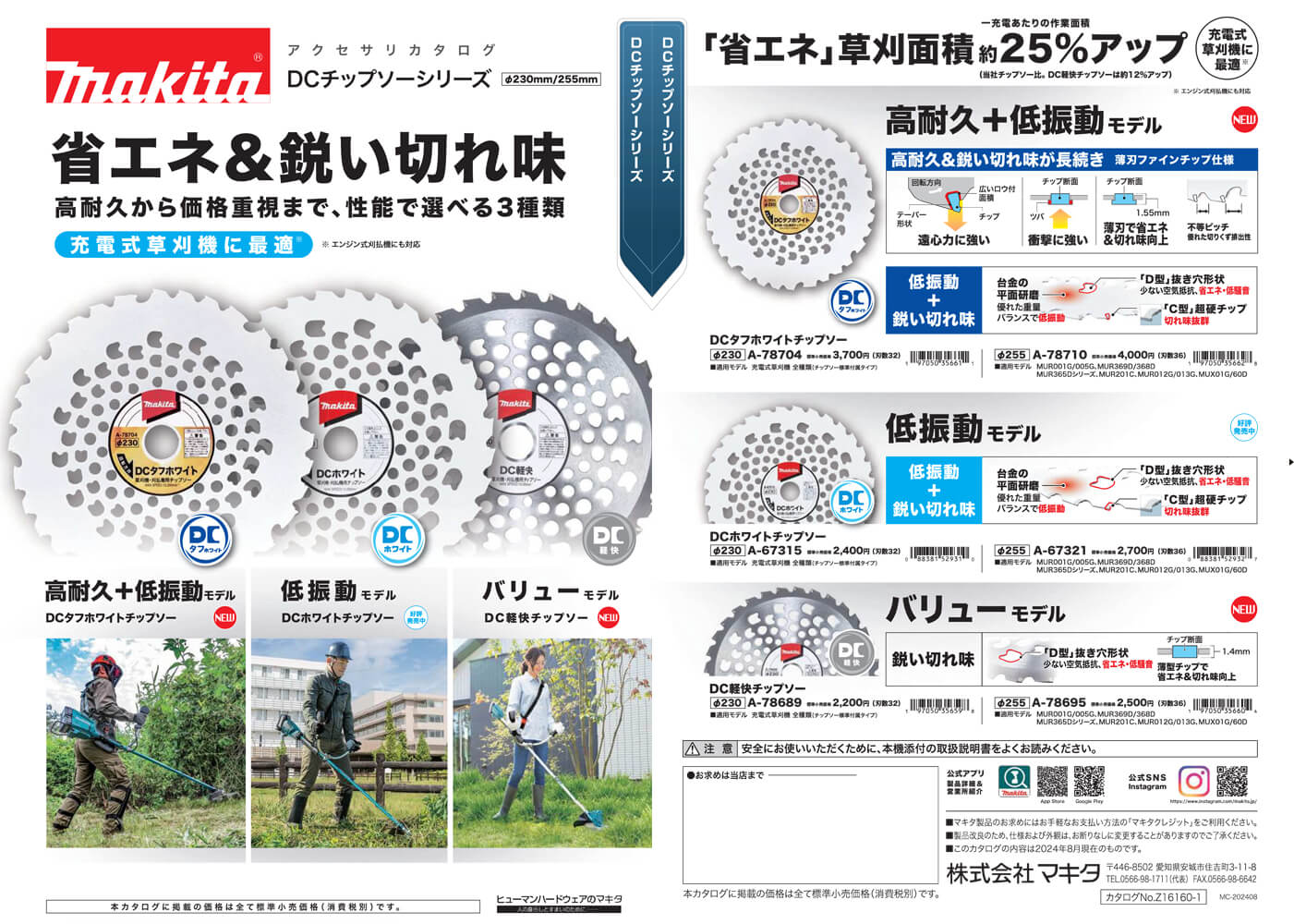 マキタ A-78689 DC軽快チップソー Φ230mm ウエダ金物【公式サイト】