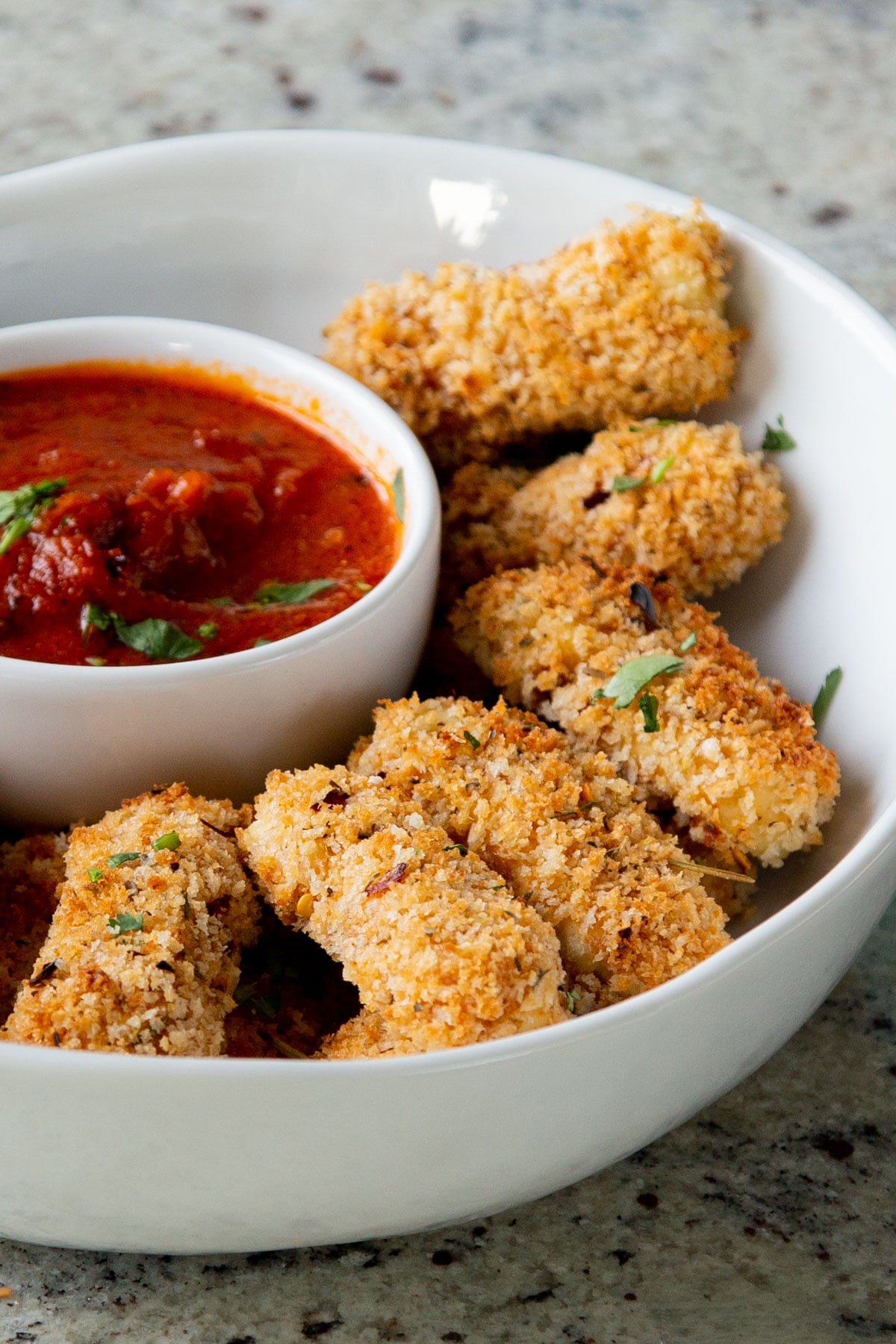 Vegan Mozzarella Sticks - Baked or Fried - Vegan Richa