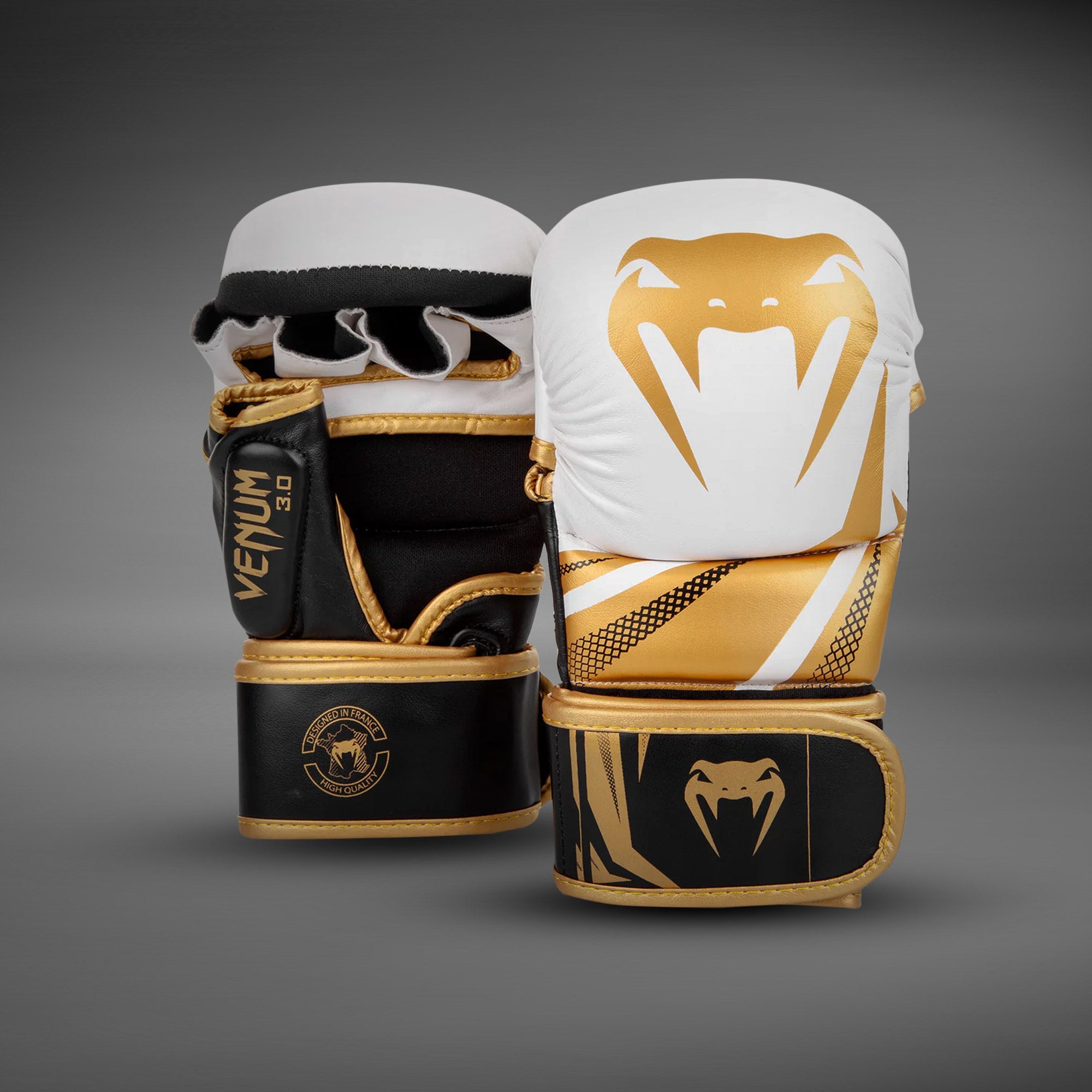 Venum Challenger 3.0 Sparring Gloves - White/Black/Gold - Venum